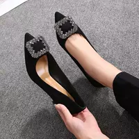 Туфли, универсальная небольшая дизайнерская сексуальная обувь на высоком каблуке, осенние, коллекция 2023, тренд сезона