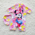 Trẻ em mới của đồ bơi cô gái đồ bơi Mickey phim hoạt hình Mickey Mouse nữ trẻ em dính liền boxer áo tắm để gửi mũ bơi Đồ bơi trẻ em