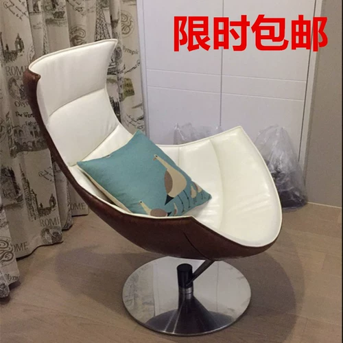 Nordic Single -Pperense Leather Dofa Light Luxury Single Stail Stail Стул Lazy Lounge Creative Designer Casual Tiger Clail Значение стиль