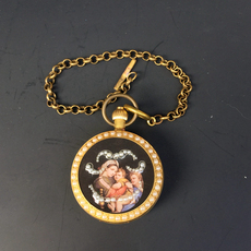 Винтажные карманные часы Двойные западные стол