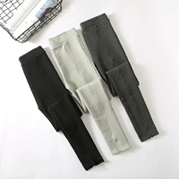 Леггинсы, черные эластичные трикотажные штаны, 2020, в корейском стиле, в обтяжку, по фигуре