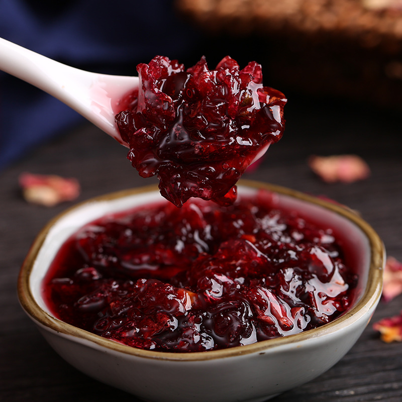 云南玫瑰糖玫瑰酱玫瑰花酱鲜花酱手工纯天然蜂蜜果酱馅料特产包邮