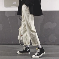 Японские ретро универсальные штаны для отдыха, в корейском стиле, оверсайз, свободный прямой крой