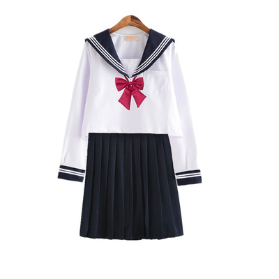 taobao agent 统 k orthodox JK uniform Soft girl set college Fengguan Xiebai three sailor clothing women increase size