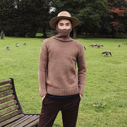 Charlie UNCLE mùa đông cao cổ áo len nam Hàn Quốc phiên bản của xu hướng dày Slim đáy áo len áo len