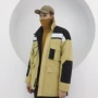 Charlie UNCLE dài dụng cụ áo khoác nam mùa đông Hàn Quốc phiên bản của xu hướng quá khổ quần áo bông khảm áo khoác nam trung niên