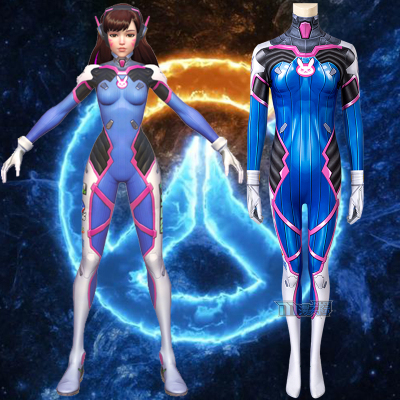 taobao agent Man Tian OW Overwatch D.VA Songhanna COS clothes game same conjoined jacket COSPLAYJ19076AA