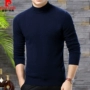 Áo len cashmere cổ điển nam cashmere Cardin nửa cao 2018 áo len dày nam đan len đáy quần nhung sweater nam