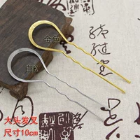 Большой волосы вилка золотой цвет