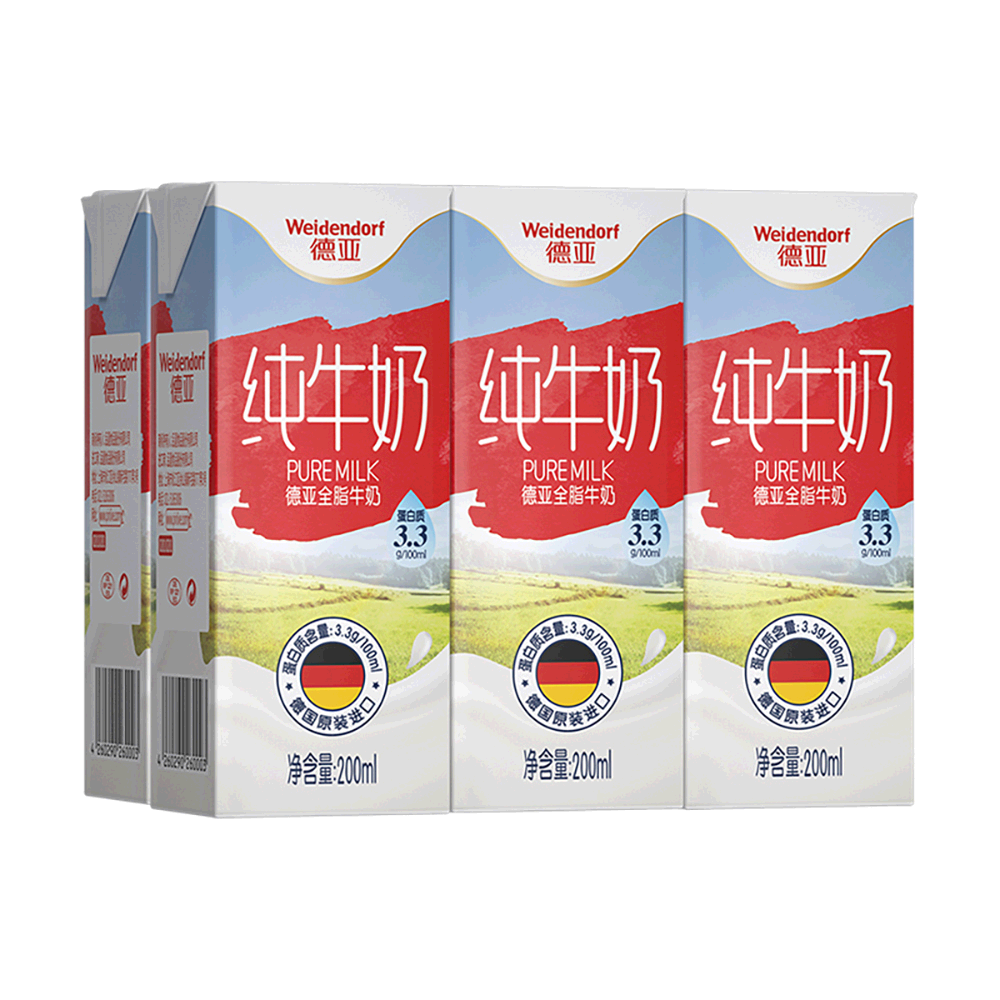 Deya Full-Fat Pure Milk 200 мл*6 импортируется Германией