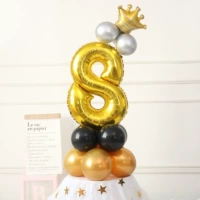 Золотой цифровой столб 8