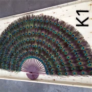 Peacock quạt lông tự nhiên tinh khiết trang trí thủ công phụ kiện nhà thủ công lớn mặt dây chuyền lông thật - Trang trí nội thất