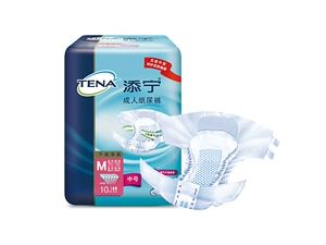 Подгузники для взрослых TENA/天宁, сухие и приятные для кожи, размер M, 10 шт.