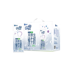 [蒙牛未来星双原生纯牛奶190ml*12包/箱]