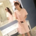 Váy ngủ công chúa nữ mùa hè phiên bản Hàn Quốc của tay áo ngắn dễ thương ren ngọt ngào đồ ngủ sinh viên Xiêm cổ chữ V phục vụ nhà cotton Đêm đầm