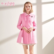 Ayilian 2018 mùa thu mới áo len nữ búp bê cổ áo Châu Âu và Mỹ phong cách phần dài eo áo len
