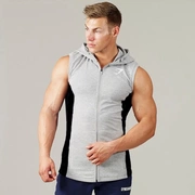 Cơ bắp tập thể dục brothers phòng tập thể dục thể thao vest nam trùm đầu thể dục thể thao không tay áo len mỏng vest vest