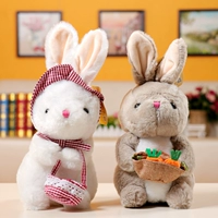 Dễ thương phong cách mục vụ thỏ đồ chơi sang trọng nấm nấm thỏ trắng búp bê 9 inch lấy máy búp bê quà tặng mẫu giáo - Đồ chơi mềm shop đồ chơi trẻ em