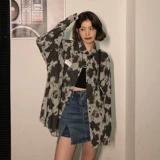 Осенняя ретро рубашка, французский стиль, коллекция 2021, оверсайз