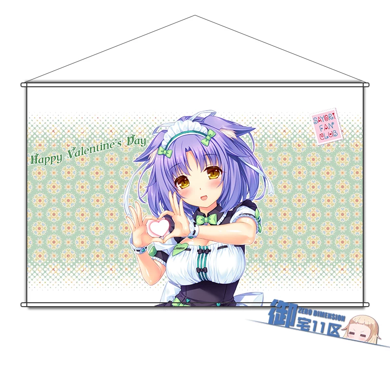 Аниме-панно NEKOPARA chocola и maple, 60×90 см или брелок, ПВХ/металлический держатель