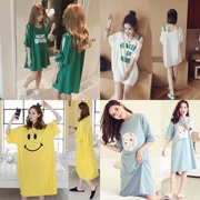 Hàn quốc phiên bản của nightdress nữ tính khí giản dị xu hướng thời trang đồ ngủ phụ nữ có thể mặc sinh viên cô gái ăn mặc nhà dịch vụ