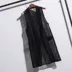 2018 mùa hè Hàn Quốc phiên bản của phù hợp với ve áo rỗng vest cardigan màu rắn dài lỏng lỏng lẻo mỏng áo vest nữ triều Áo vest