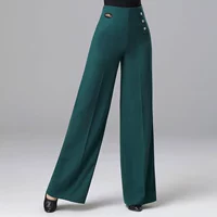 (Три пряжки впереди) Женские брюки чернила зеленые густые модели