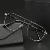 Мудюанский ретро ретро резовый резной пилот Шуанлян Глассные очки рама зеркальный рамка мужская прилив Super Light Pure Titanium Женщины могут быть в паре с глазами