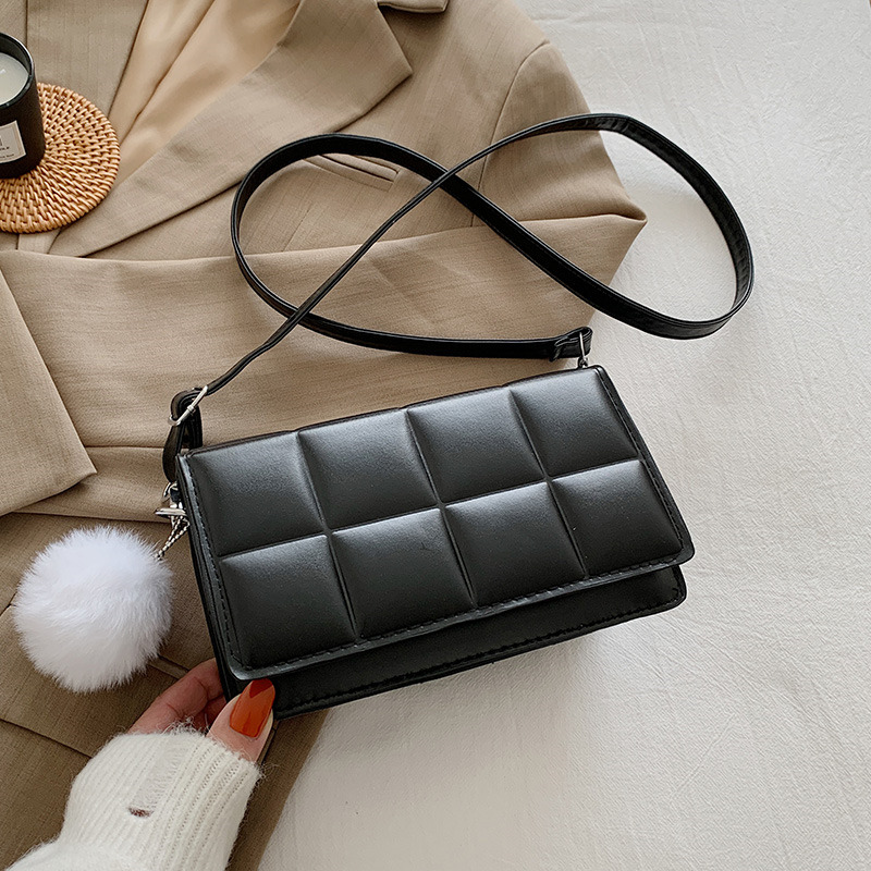 Blackthis year popular Of texture Small bag 2020 new pattern Autumn and winter Versatile The single shoulder bag Female bag Internet celebrity Foreign style The single shoulder bag