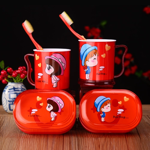 Комплект для влюбленных, ополаскиватель для рта, зубная щетка, мыло, мыльница, дракон и феникс