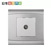 Bull Switch Socket 360 -Degree Проводка локоть проводная закрытая телевизионная розетка G19U1 Space Silver