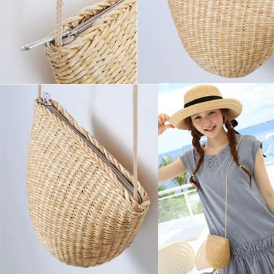 Свежий ремешок для сумки, плетеная соломенная сумка на одно плечо, ключница, в корейском стиле