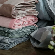 Xin Ma gia đình chăn phong cách Anh nhiều màu retro bắt buộc dày mềm - Quilt Covers