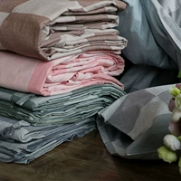 Xin Ma gia đình chăn phong cách Anh nhiều màu retro bắt buộc dày mềm - Quilt Covers chăn mền giá rẻ