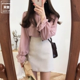 Универсальная летняя рубашка, ретро мегафон, лонгслив, 2023, Южная Корея, свободный крой