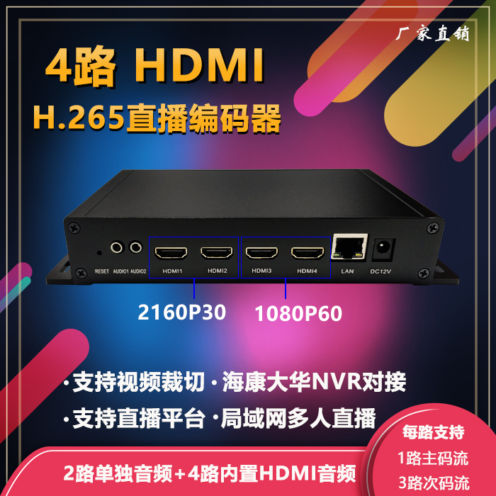 4-  HDMI ڴ H.265 H.264 ̺ Ǫ 帧 2  4K 2160P IPTV