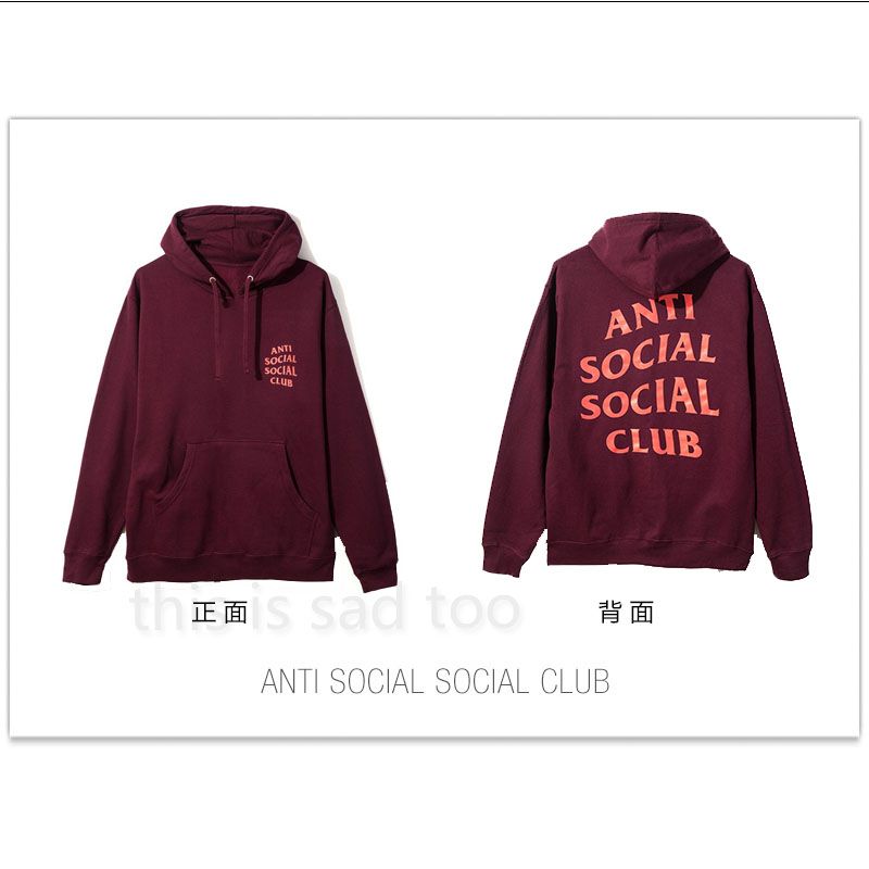 Wine Red FoundationGXASSC Go through Sweater jointly cherry blossoms hoodie  club loose coat social men and women anti Chaopai easy