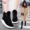 Mùa đông 2018 đế dày cộng với giày cao gót nhung tăng giày cotton giản dị Giày nữ mùa đông đế xuồng