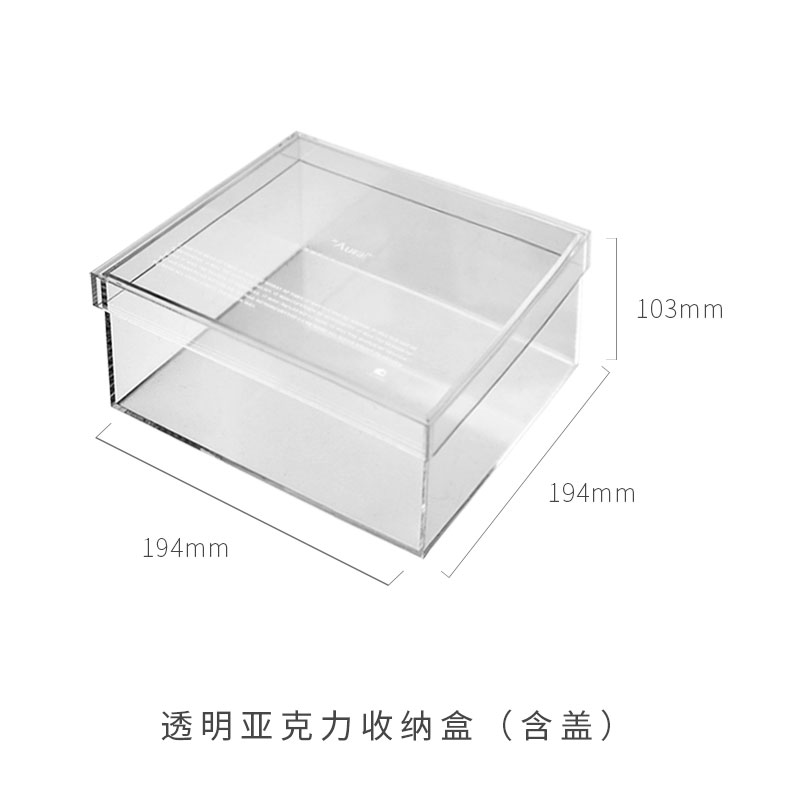 In Stock, Transparent Acrylic Storage Box (Including Cover)oroliving original Northern Europe  blue and white color storage tray ornaments Cosmetics dustproof Storage box