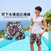 Пляжные быстросохнущие штаны, шорты для влюбленных, свободный крой, Таиланд, большой размер