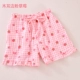 Đồ ngủ cotton Nhật Bản của phụ nữ quần short mùa hè Bông gạc lỏng nhà mỏng phần có thể mặc quần kẻ sọc nhà sinh viên - Quần tây