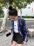 ChieFever Autumn Women 2018 Mới Bộ đồ kẻ sọc cổ điển Loose England Blazer vest nữ cá tính