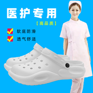 Dép đi trong nhà y tế cho nữ đế mềm chống trượt nhẹ mùa hè Bao Đầu giày hai lỗ giày bệnh viện giày công sở nam giày nữ cỡ lớn dép y tế dép đi trong phòng sạch