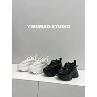 Белая высокая белая обувь на платформе, коллекция 2021, из натуральной кожи