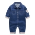 Sơ sinh denim jumpsuit thủy triều 6-12 tháng bé quần áo dài tay mùa xuân và mùa thu bé ra ngoài phục vụ mùa thu quần áo Áo liền quần