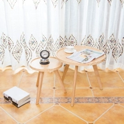 Bàn cà phê Bắc Âu đơn giản hiện đại sáng tạo nội thất căn hộ nhỏ phòng khách ban công tròn bàn cà phê kết hợp bàn ghế sofa bên - Bàn trà