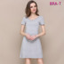 Với ngực pad nightdress ngắn tay bông không gỉ vòng áo ngực cốc một bộ đồ ngủ nữ mùa hè thường nhà ăn mặc Đêm đầm