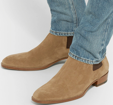 kappler-凯普兰 17年春夏 3cm跟 切尔西 修脚桶 鹿皮高帮靴