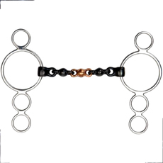 трензель 英国shires英式沃特福德三环口衔铁 铜肋马嚼子洛奇马具8209102