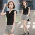 2018 mùa hè mới ren voan áo ngắn tay nữ Hàn Quốc phiên bản của V-Cổ áo sơ mi nhỏ ngọt ngào lá sen xắt nhỏ tay áo sơ mi nữ Áo sơ mi chiffon ren
